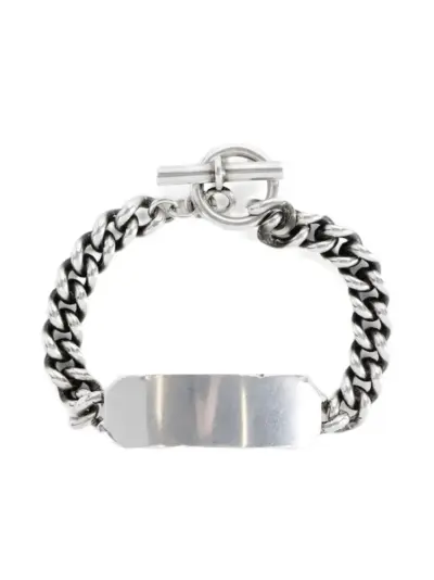 Ann Demeulemeester curb-chain silver-plaque bracelet