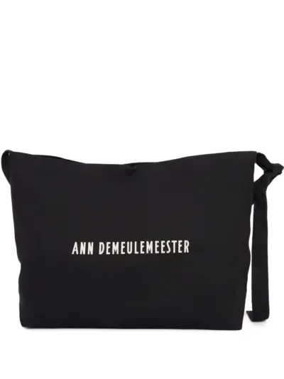 Ann Demeulemeester medium cotton shoulder bag - Black
