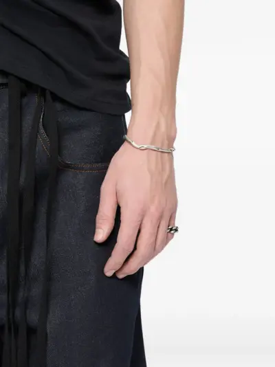 Ann Demeulemeester twisted silver bracelet