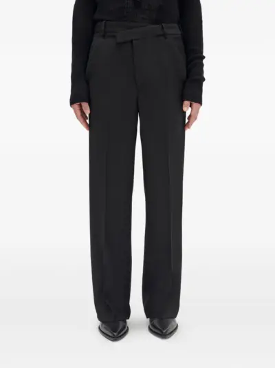 Ann Demeulemeester wrap-front wool pants - Black