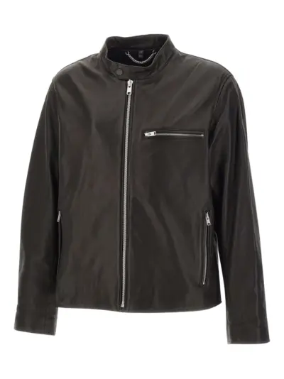 Belstaff zip-up leather jacket - Black