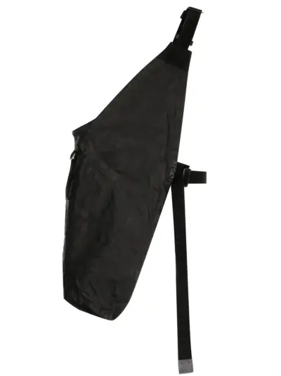 Boris Bidjan Saberi buckled one-shoulder gilet - Black