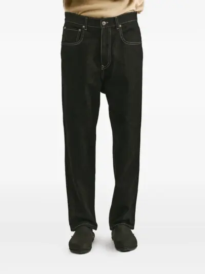 Casey Casey Leo contrast-stitch jeans - Black