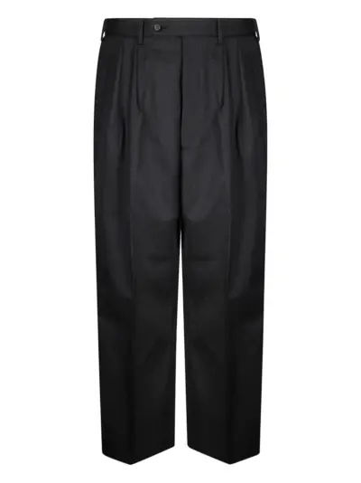 Comme des Garçons Homme pleated pinstripe trousers - Black