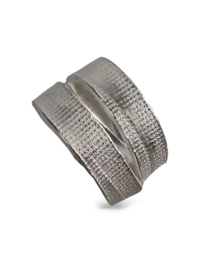 Detaj textured 2-VTGR05 ring - Silver