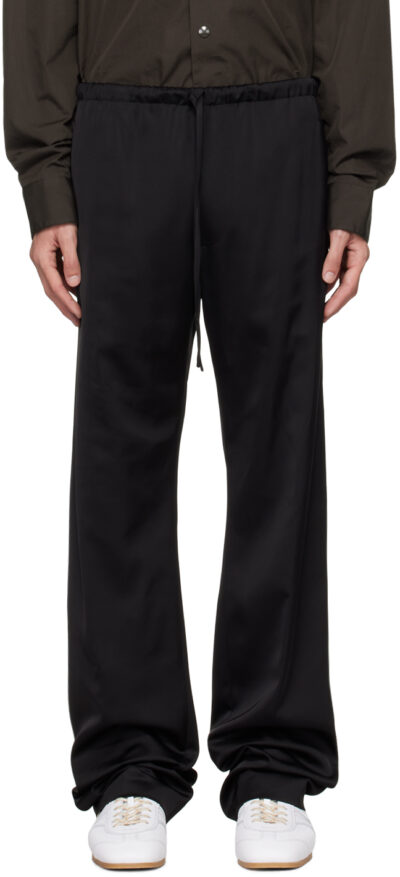Dries Van Noten Black Drawstring Trousers