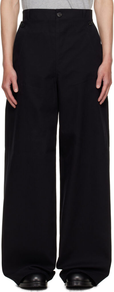Dries Van Noten Black Sailor Trousers