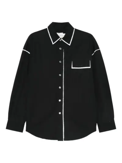 Feng Chen Wang contrast-trim shirt - Black