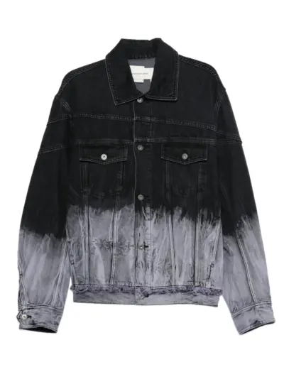 Feng Chen Wang dip-dye denim jacket - Black