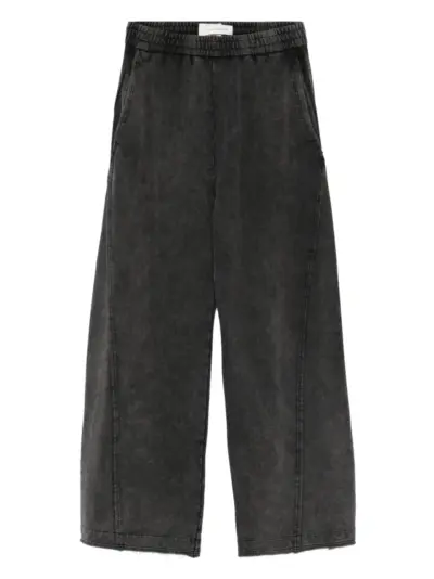 Feng Chen Wang elasticated-waistband washed track pants - Black