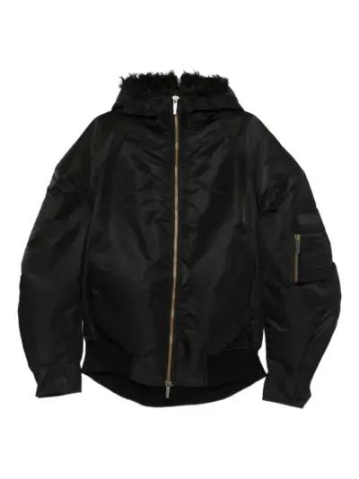 Feng Chen Wang hooded zip coat - Black