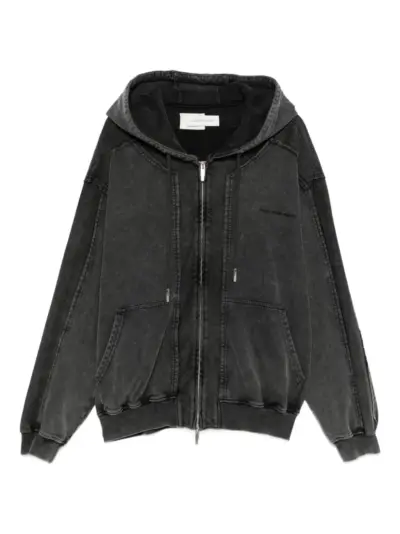 Feng Chen Wang hooded zip-up jacket - Grey