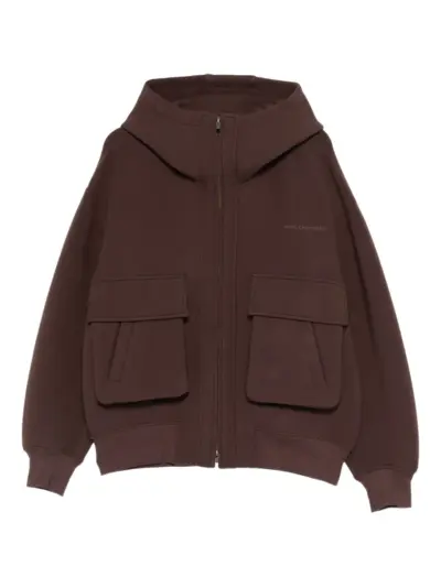 Feng Chen Wang pocketed hoodie - Brown