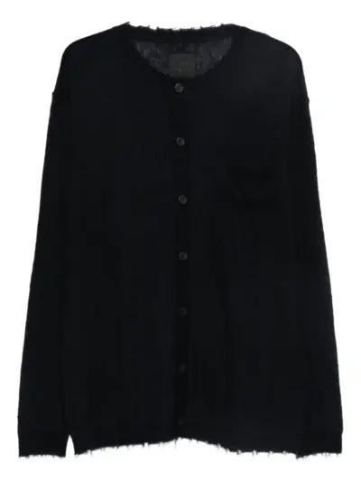 Frei-Mut Kettle frayed-edge cardigan - Blue