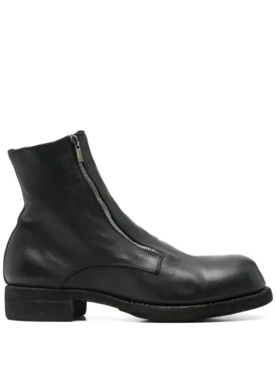 Guidi leather ankle boots - Black