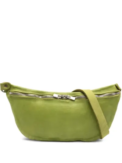 Guidi zip-fastening leather shoulder bag - Green