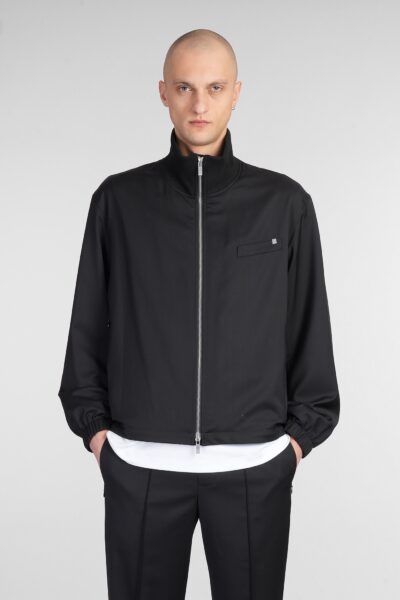Helmut Lang Casual Jacket In Black Wool