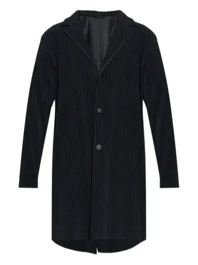 Homme Plissé Issey Miyake button-fastening coat - Black