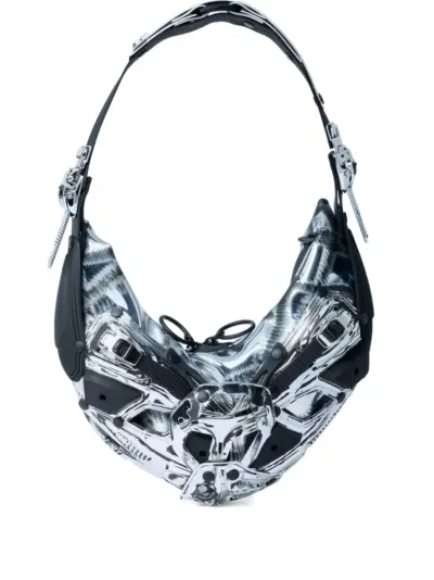 Innerraum adjustable-strap buckle-fastening shoulder bag - Silver