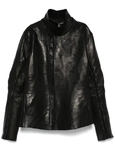 Isaac Sellam Experience creased biker jacket - Black