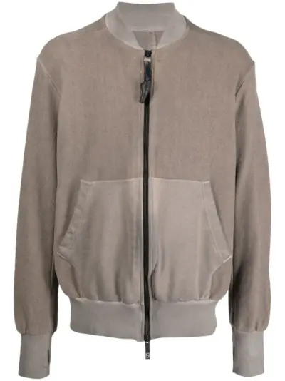 Isaac Sellam Experience exposed-seam zip-up bomber jacket - Brown