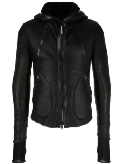 Isaac Sellam Experience hooded leather jacket - Black