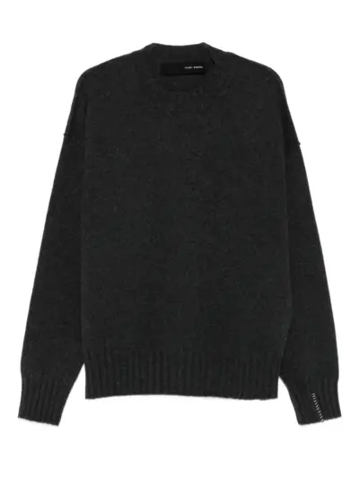 Isabel Benenato raw-edge zip-detail sweater - Grey