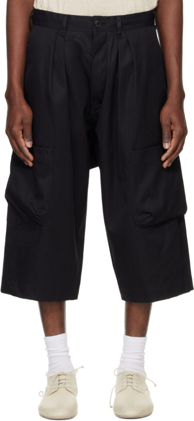 Jan-Jan Van Essche Black O-Project Ventile Gabardine Cargo Pants