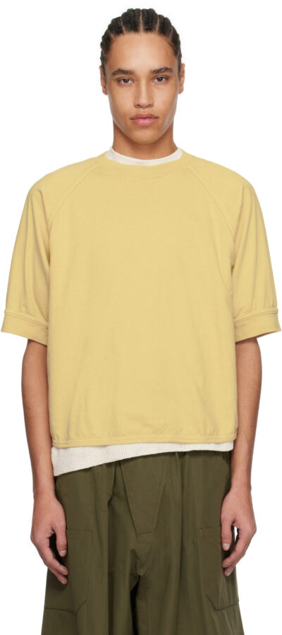 Jan-Jan Van Essche Yellow O-Project Cotton Hemp Jersey 3/4 Sleeve T-shirt