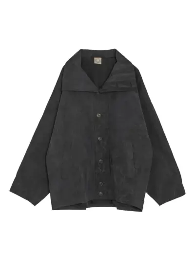 Jan Jan Van Essche wrinkle cotton jacket - Black