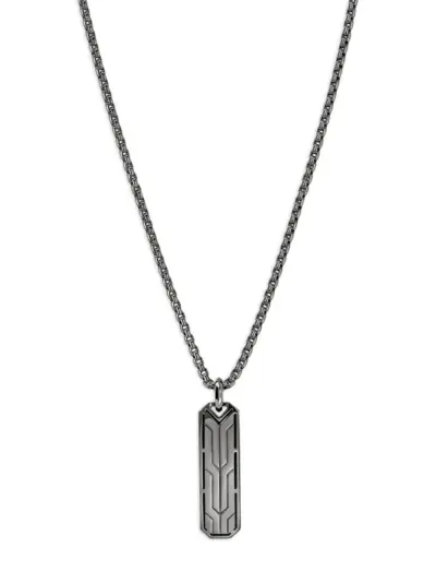 John Hardy silver Icon 50 tag-pendant necklace