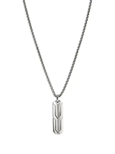 John Hardy sterling silver Icon 50 tag-pendant necklace
