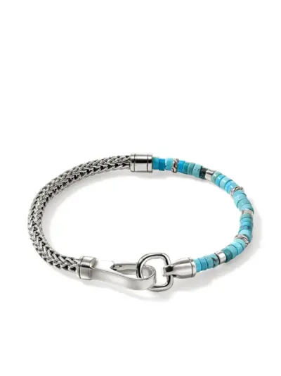 John Hardy sterling silver turquoise heishi bracelet