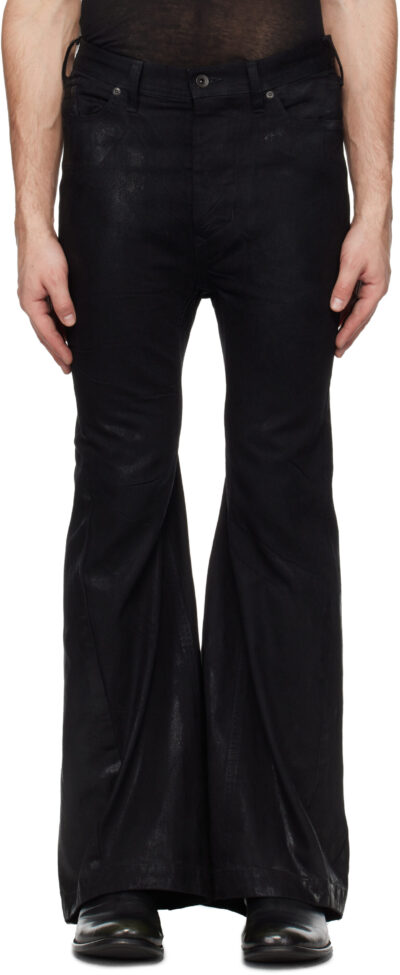 Julius Black Flared Jet Jeans