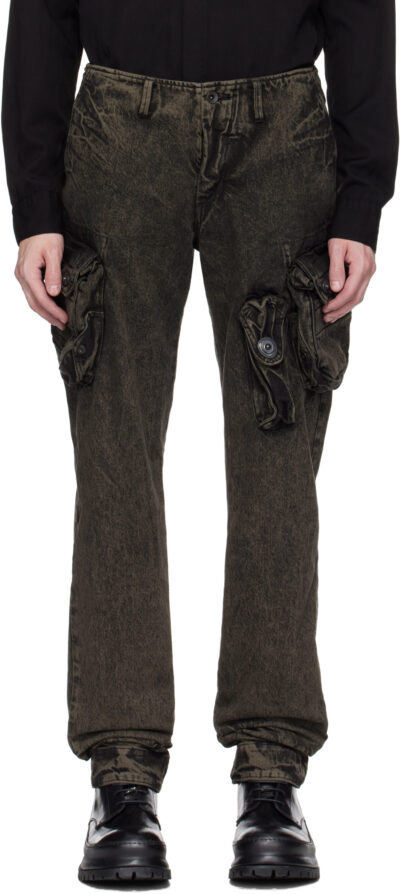 Julius Gray Gasmask Skinny Denim Cargo Pants