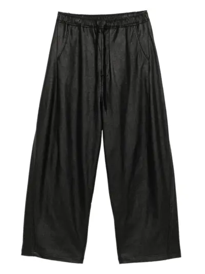 Julius drawstring wide-leg pants - Black