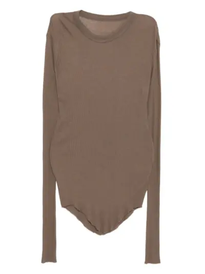 Julius long-sleeved skinny top - Brown