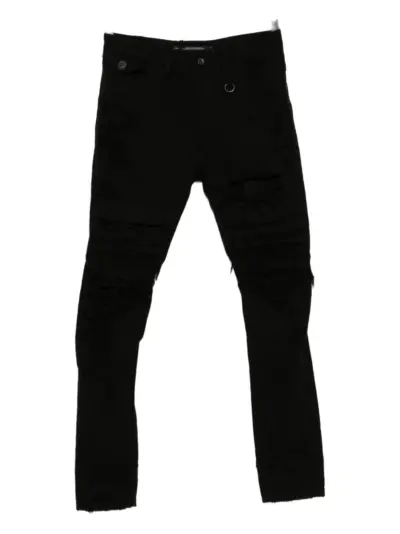 Julius ribbed taper jeans - Black