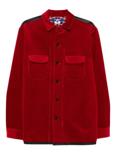 Junya Watanabe MAN panelled shirt jacket - Red