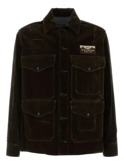 Junya Watanabe velvet flap-pocket jacket - Brown