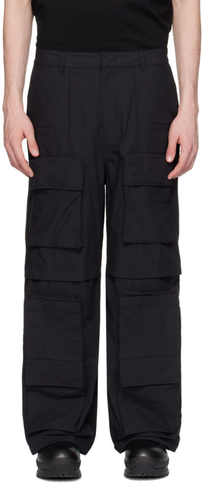 Juun.J Black Vented Cargo Pants