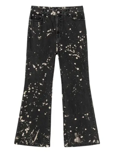 Juun.J paint-splatter jeans - Black