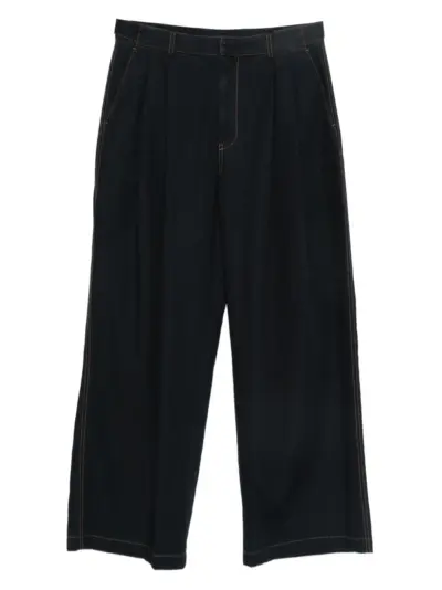 Juun.J pleat-detail jeans - Blue