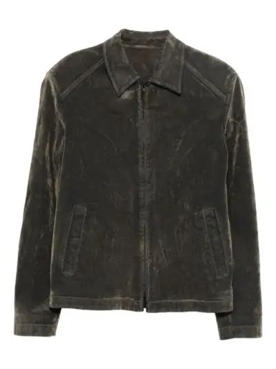 Juun.J zip-fastening cotton jacket - Brown