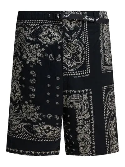 KAPITAL bandana shorts - Black
