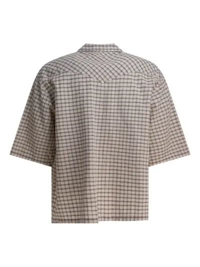 KAPITAL plaid-pattern short-sleeve shirt - Grey