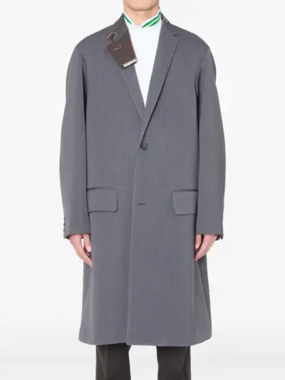 Kolor single-breasted panel-detail coat - Grey