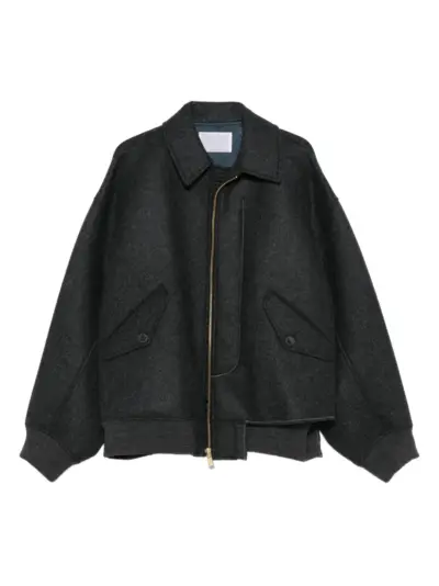 Kolor zip-up flap-pocket jacket - Grey