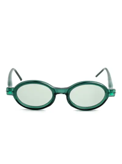 Kuboraum P6 round-frame sunglasses - Green