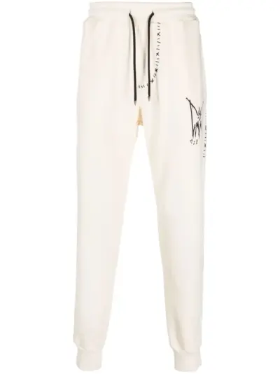 MJB Marc Jacques Burton graphic-print track pants - Neutrals